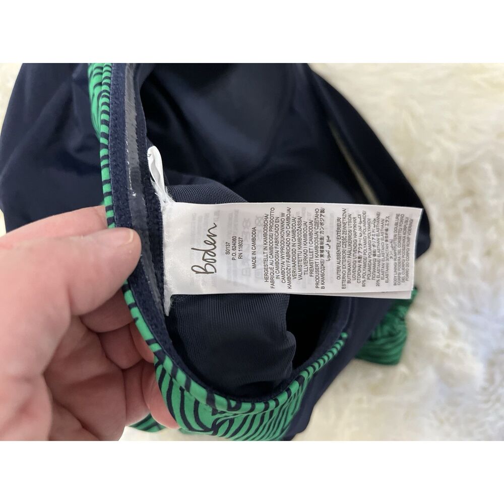 Boden Green and Navy One Piece Swimsuit - Picture 5 of 10